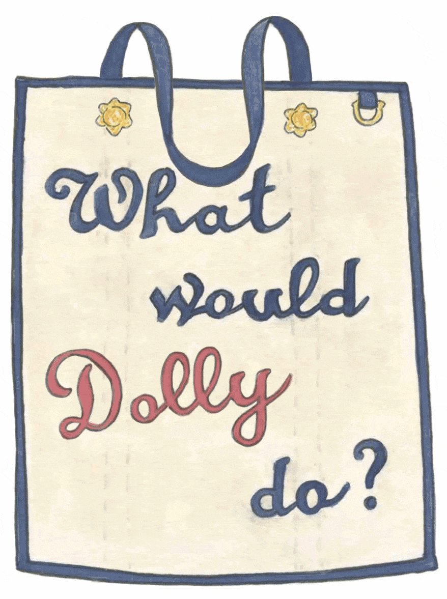 ???? So excited for this new @draperjames tote ???? And yes, I ask myself this ... often ???? #WhatWouldDollyDo @DollyParton https://t.co/4Z5VvB794i