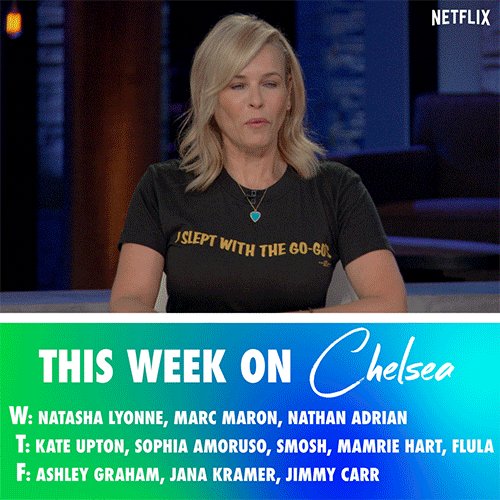 RT @Chelseashow: Streaming this week on Netflix: @nlyonne @marcmaron @KateUpton @smosh @mametown @theashleygraham @jimmycarr + more https:/…