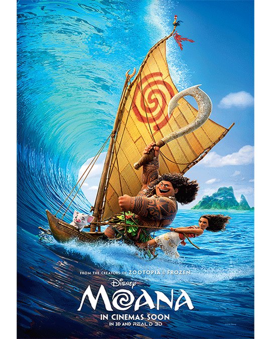 Here’s the #MOANA posters that'll be seen around the globe. Really cool stuff & thank U guys for your excitement! ???????? https://t.co/Kn95QItycu