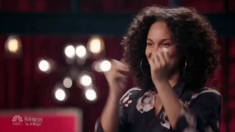 RT @NBCTheVoice: When your fave KILLS IT. @aliciakeys #VoiceTop8 https://t.co/kfQHcM4cyZ