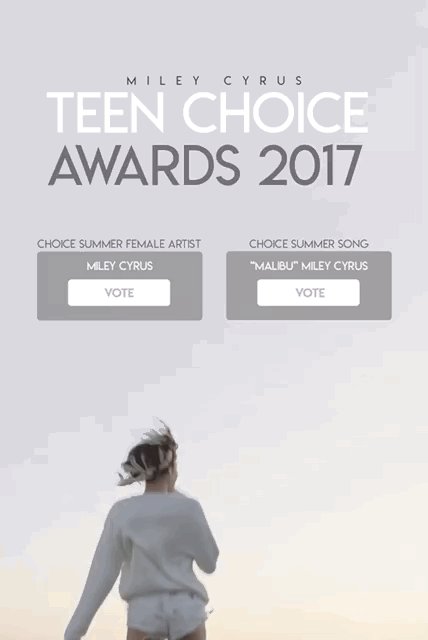 Vote! Starting tonight until Wednesday! Love u! Thanks @TeenChoiceFOX https://t.co/ZSU476aXin