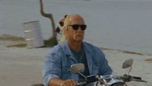 RT @Super70sSports: Hulk Hogan riding a motorcycle while some guy just chucks a dog into the river. https://t.co/4QNwzAqJvH