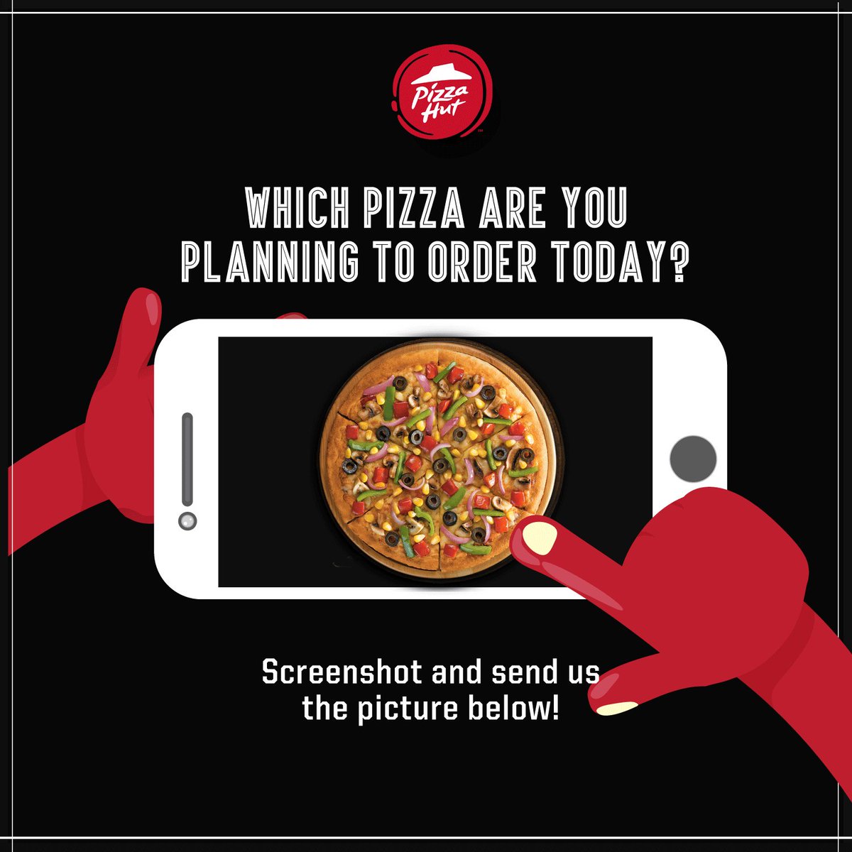 Pizza on your mind Take a screenshot and tell us the pizza youre going to order today ThinkPizzaThinkPizzaHut https t.co UKoInlLFCE Pizza on your mind Take a screenshot and tell us the pizza youre going to order today ThinkPizzaThinkPizzaHut https t