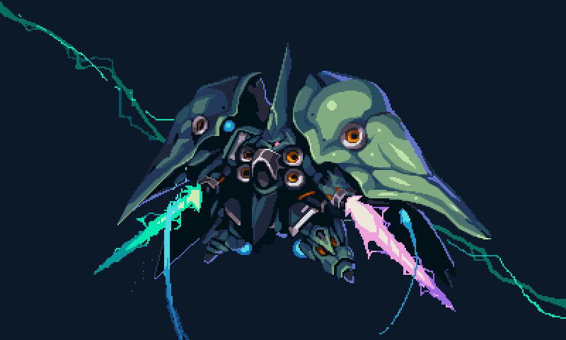 クシャトリヤ完成ver#ガンダムUC #pixelart #ドット絵 クシャトリヤ完成ver#ガンダムUC #pixelart #ドット絵