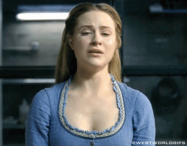 RT @WestworldGifs: Limit your emotional affect. #Westworld returns next Sunday. @evanrachelwood https://t.co/A1nLAniMJJ