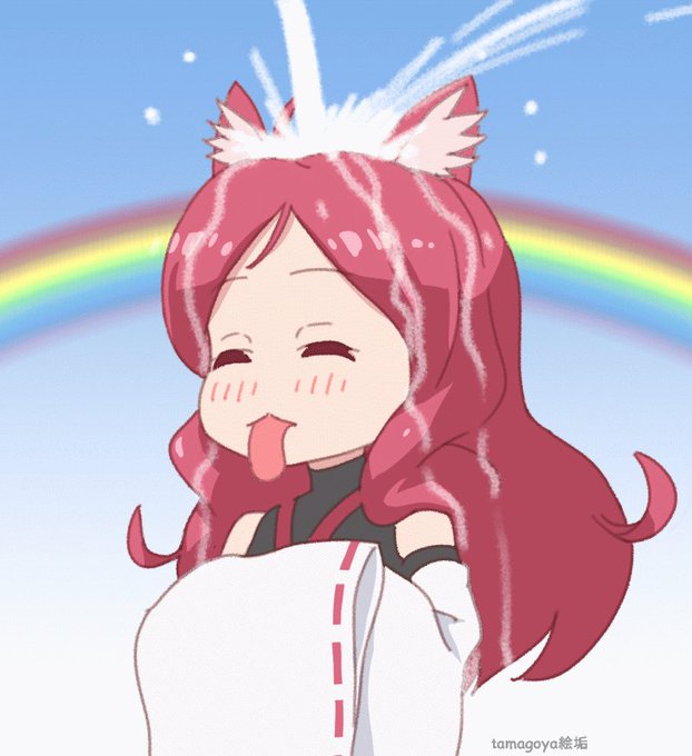 こんばんわ今夜もほどほど適当に~画像は、水を飲むのが下手な りつねえね#ケムリクサ こんばんわ今夜もほどほど適当に~画像は、水を飲むのが下手な りつねえね#ケムリクサ