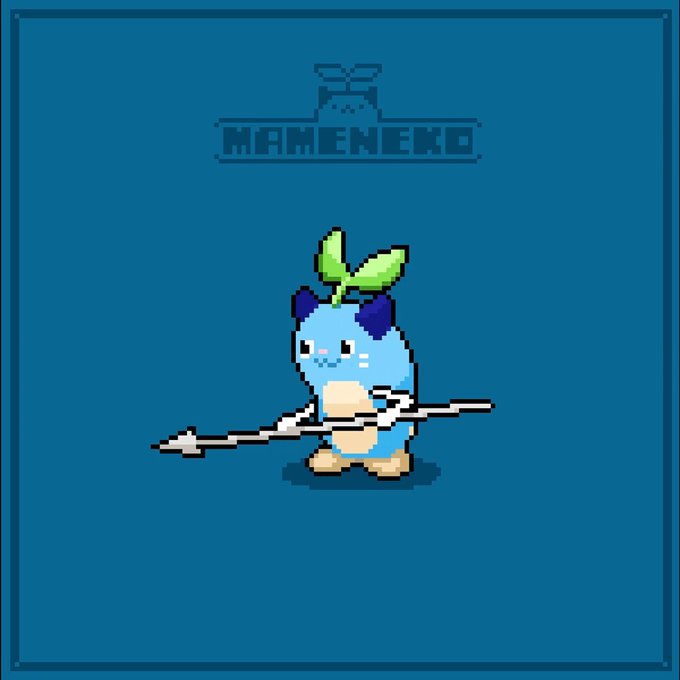 まめねこの こうげき! ▼#pixelart #まめねことレオス まめねこの こうげき! ▼#pixelart #まめねことレオス