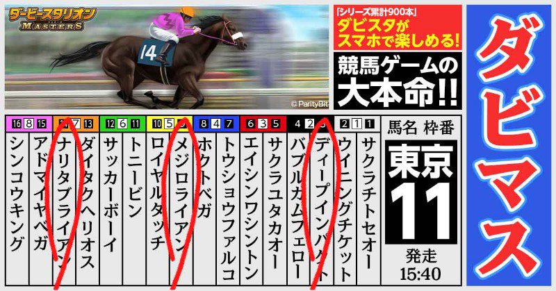 ダービースタリオン マスターズ ダビマス アツい競馬シーズン目前 そろそろ ダビマス したくない まだまだ強くなる愛馬がココで待ってる もう一度 最強馬 の称号をかけて頂点に挑め Twitter