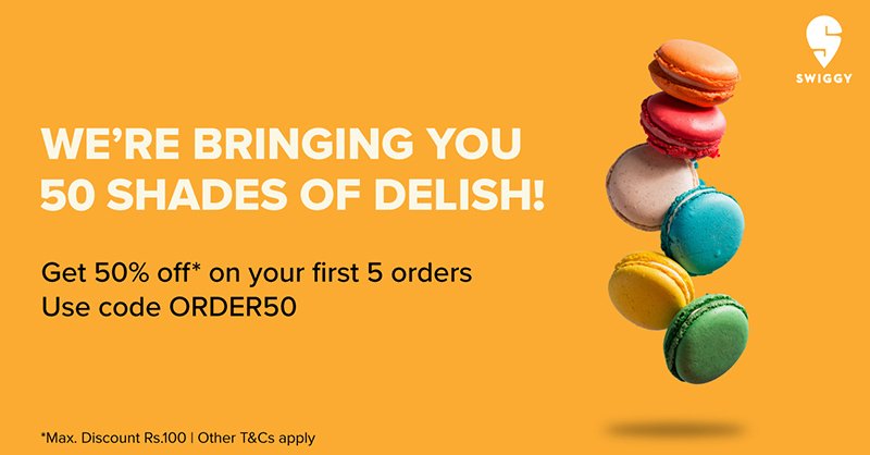 Swiggy new user first 5 best sale orders