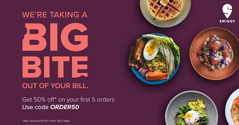 Swiggy new user first 5 best sale orders