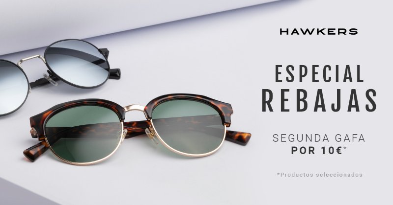 HAWKERS CO. on Twitter: "ESPECIAL REBAJAS⌛️ Compra unas Hawkers y añade tu segundo de gafas por 10€. entre una gran selección de estilos. Compra ahora 👇🏻😎" / Twitter