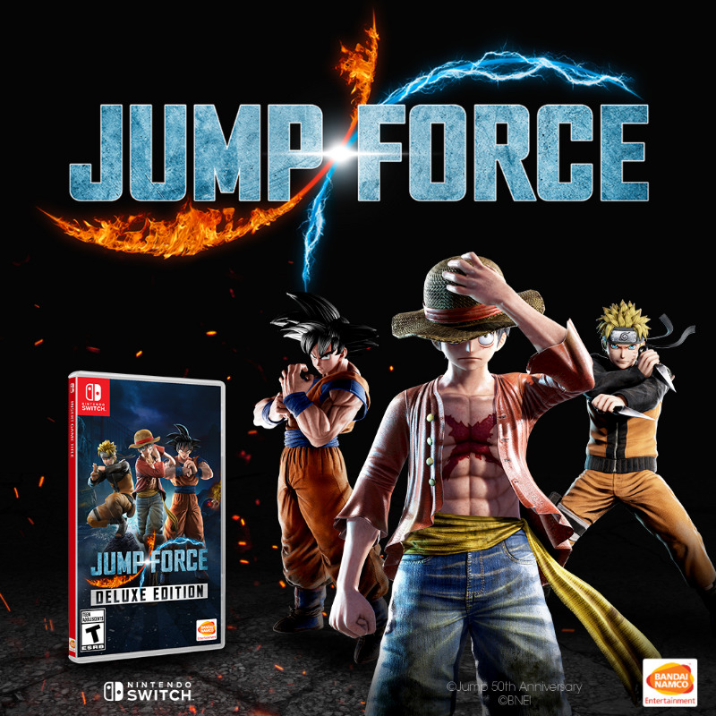 vidnesbyrd mønster Udvalg Bandai Namco US on Twitter: "Battle Earth's greatest manga foes anytime,  anywhere on Nintendo Switch! Order JUMP FORCE: Deluxe Edition today." /  Twitter