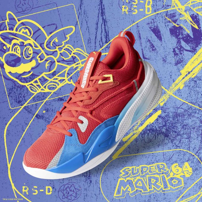 カラフルでマリオっぽい プーマから スーパー マリオ 64 をモチーフにしたバスケットシューズが発売 ギズモード ジャパン