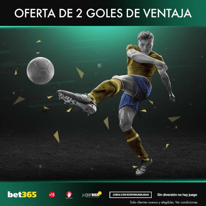 Dos goles de ventaja bet365