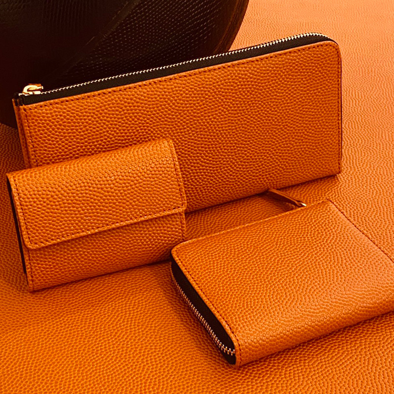 バスケットボール　長財布　レザージー/leather-g バスケ革の長財布 メンズ レディース l字ファスナー スポーツ