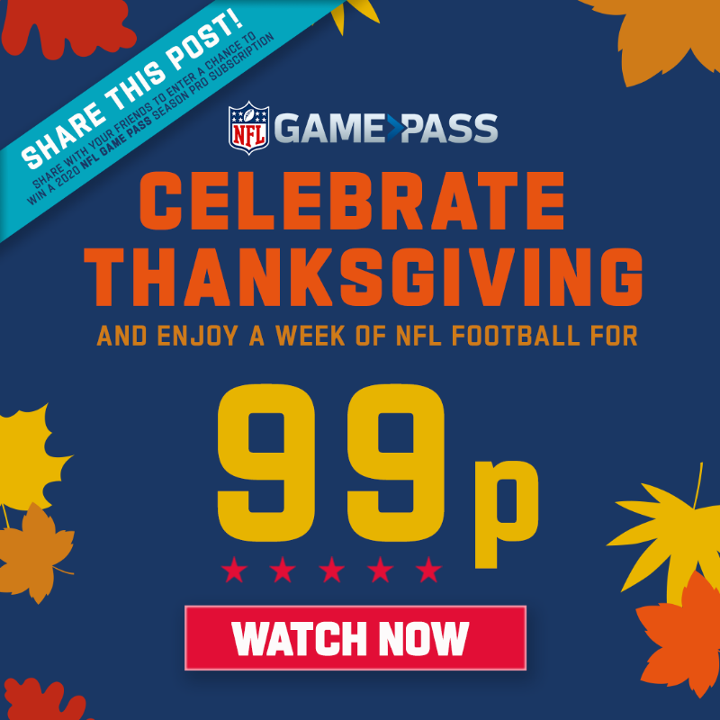 nfl game pass thanksgiving