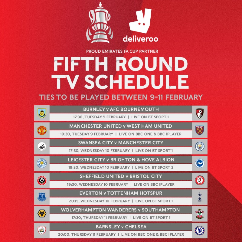 Fa cup schedule tv deals