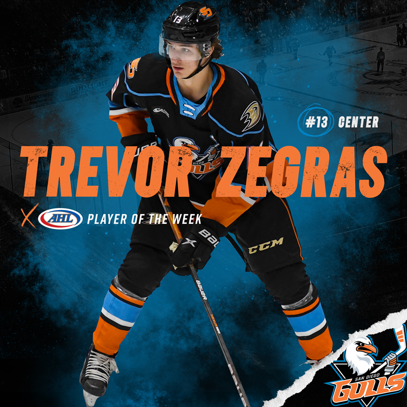 Zegras named CCM/AHL Player of the Week