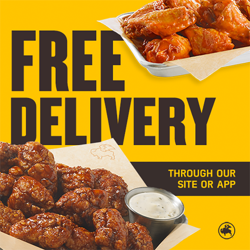 Buffalo wild wings free cheap delivery