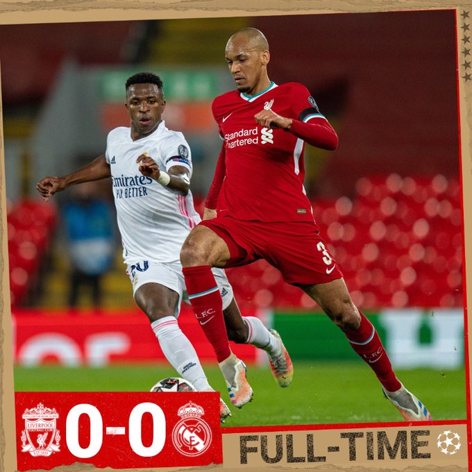 Skor akhir Liverpool 0-0 Real Madrid