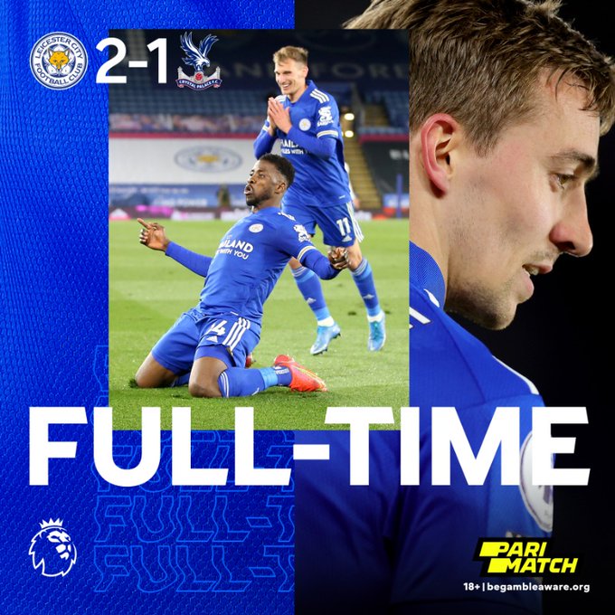 Skor akhir Leicester City 2-1 Crystal Palace
