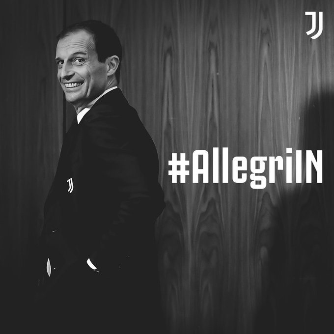 Massimiliano Allegri kembali ditunjuk jadi pelatih Juventus