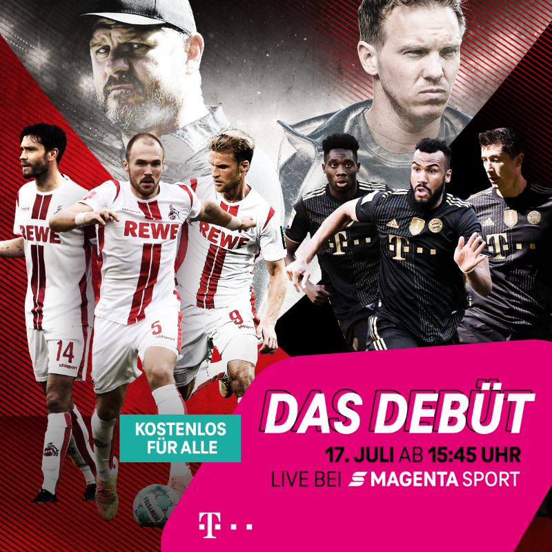 magentatv on twitter trainer einstand julian nagelsmann trifft mit dem fc bayern munchen beim ersten vorbereitungsspiel der saison 2021 22 in villingen schwenningen auf steffen baumgart und den 1 fc koln am samstag ab