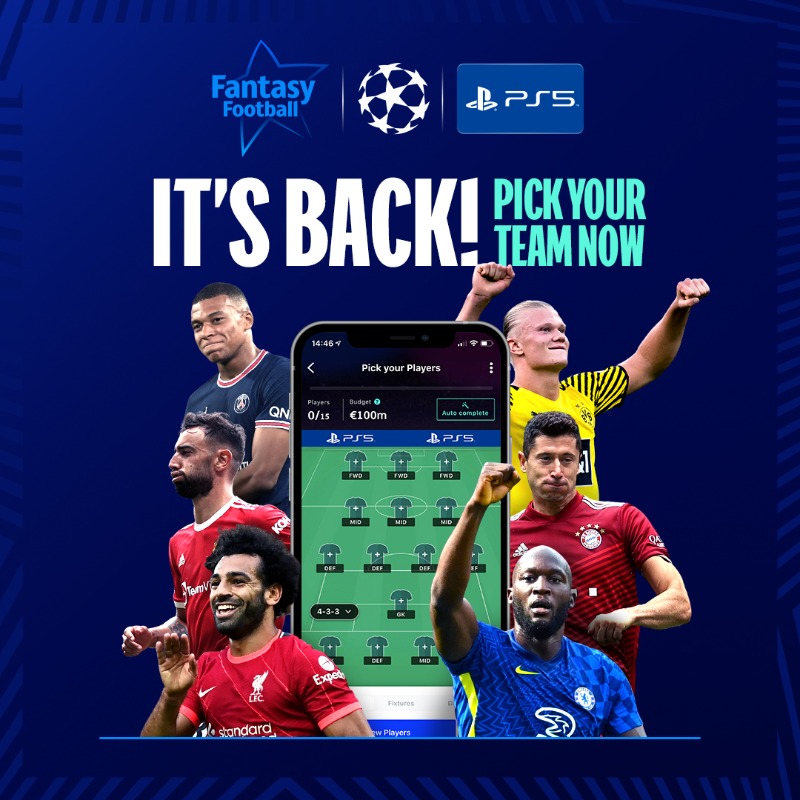 klippe Et kors dom UEFA Champions League on Twitter: "Champions League fantasy football is  back! 🙌 💶 You've got €100m... who is the first name on your teamsheet? 🤔  #UCLfantasy | @playstationEU" / Twitter
