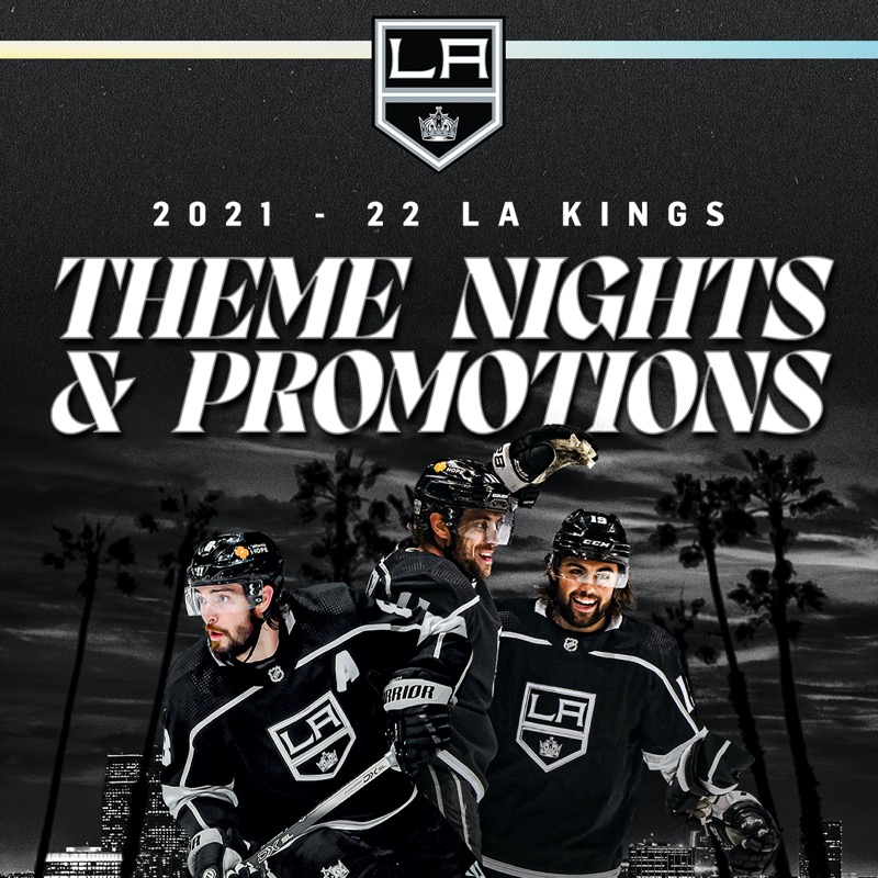 LA Kings on X: 🚨 THE LA KINGS 2021-22 THEME NIGHT SCHEDULE IS OUT NOW! 🚨  Be there for Opening Night, Día de Los Muertos Night presented by @Delta,  Star Wars Night