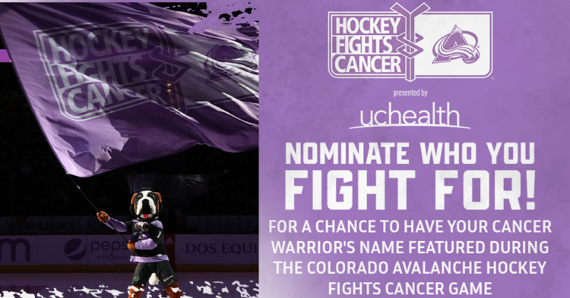 Colorado Avalanche Observes Hockey Fights Cancer Initiative