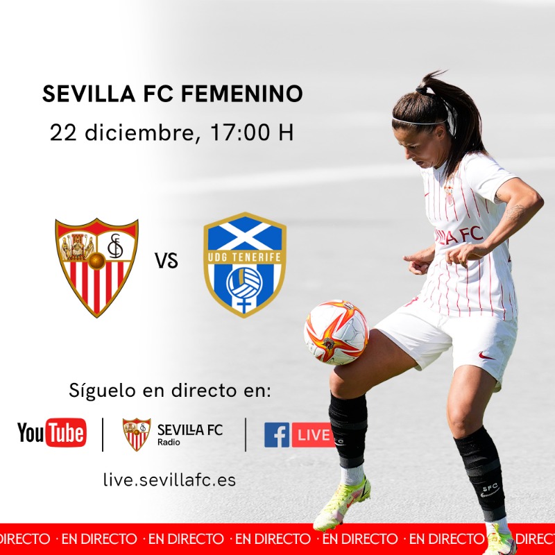 muerte Recurso infinito Sevilla FC Femenino on Twitter: "📺 #SevillaFCTV ofrecerá en directo el  último partido del #SevillaFCFem en este 2021 ante la @UDGTenerife. ⚽️⚪️🔴  #SevillaFCGranadilla #NuncaTeRindas" / Twitter