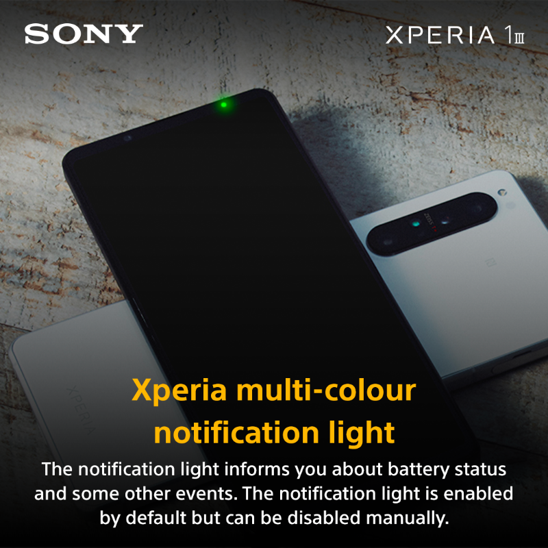 | Xperia on Twitter: "Did you know Xperia 1 III's LED indicator shows your notifications and charging – without switching on the device's display? #Sony #Xperia #SonyXperia #Xperia1III #ExploreXperia" / Twitter