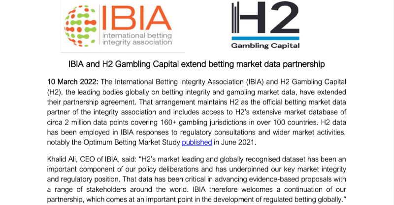 Latest H2 GAMBLING CAPITAL News