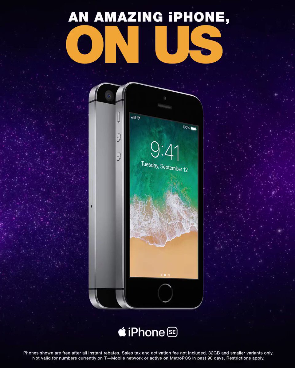 MetroPCS (@MetroPCS) on Twitter photo 2018-06-11 19:45:36 No, you’re not imagining it! Click here to enjoy an iPhone SE on us when you switch to MetroPCS. No, you’re not imagining it! Click here to enjoy an iPhone SE on us when you switch to MetroPCS.