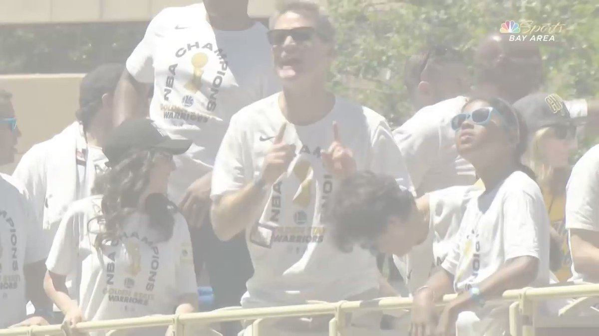 NBA (@NBA) on Twitter photo 2018-06-13 14:00:00 The BEST moments from the #WarriorsParade! The BEST moments from the #WarriorsParade!