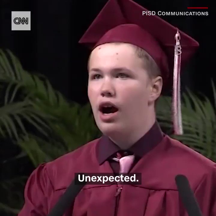 Sef Scott, a student with autism, is usually nonverbal. But he stood before his high school classmates to deliver a powerful graduation speech in Plano, Texas. His message: Do the unexpected. https://cnn.it/2lcnR0j