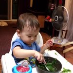 癒されました!赤ちゃんのご飯を食べてる姿が可愛いです!