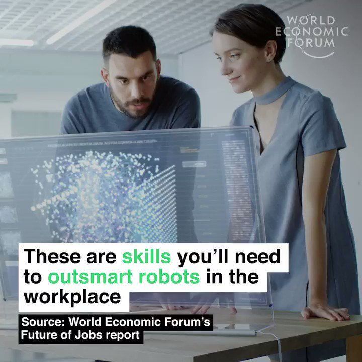 RT @RenatoMunari: 10 skills that give humans an edge over #robots and #AI
#CES2020 #ArtificialIntelligence #FutureofWork #TechForGood #WEF20
via @wef cc @RenatoMunari @HaroldSinnott @ipfconline1 @SpirosMargaris @guzmand @ingliguori @TerriKlass @Paula_P…