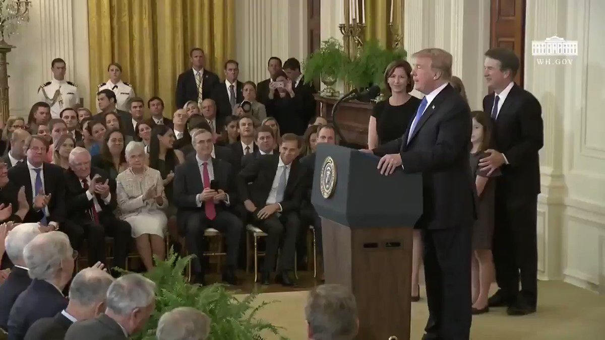 .@realDonaldTrump: "Judge Kavanaugh has impeccable credentials, unsurpassed qualifications, and commitment to equal justice under the law..."