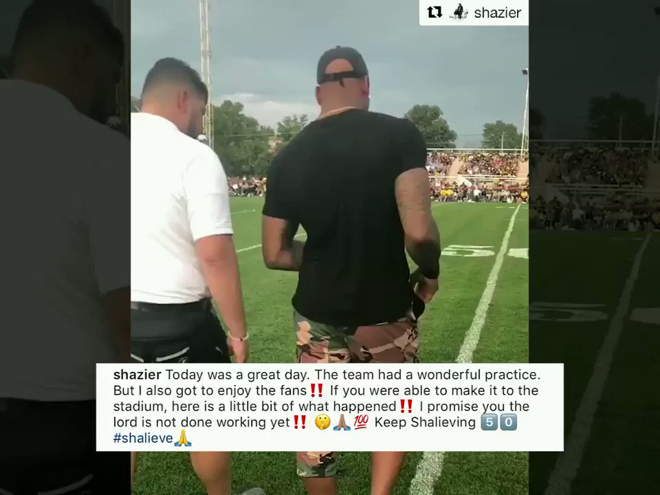 Pittsburgh Steelers (@steelers) on Twitter photo 04/08/2018 16:18:55 We all #SHALIEVE. 🎥: @RyanShazier We all #SHALIEVE. 🎥: @RyanShazier