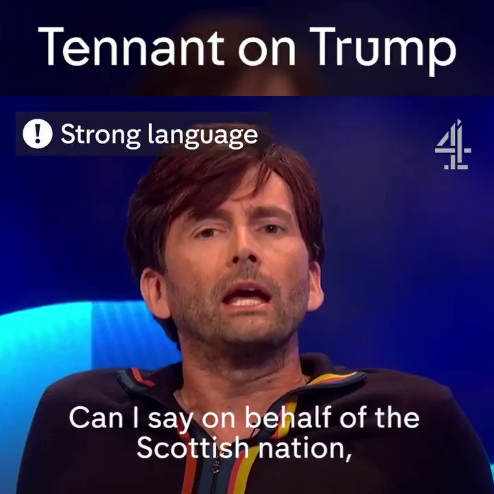 Channel 4 (@Channel4) on Twitter photo 2020-07-08 00:40:13 David Tennant on Donald Trump is what you need to hear right now. #TheLastLeg @David_Tennant David Tennant on Donald Trump is what you need to hear right now. #TheLastLeg @David_Tennant
