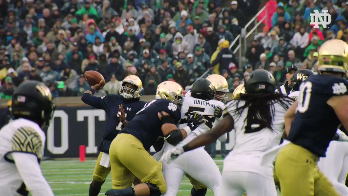 Notre Dame Football (@NDFootball) on Twitter photo 20/09/2018 12:03:00 #TBT to some of the top moments from our 48-37 victory over Wake Forest in 2017. #GoIrish ☘️ #BeatDeacs #TBT to some of the top moments from our 48-37 victory over Wake Forest in 2017. #GoIrish ☘️ #BeatDeacs