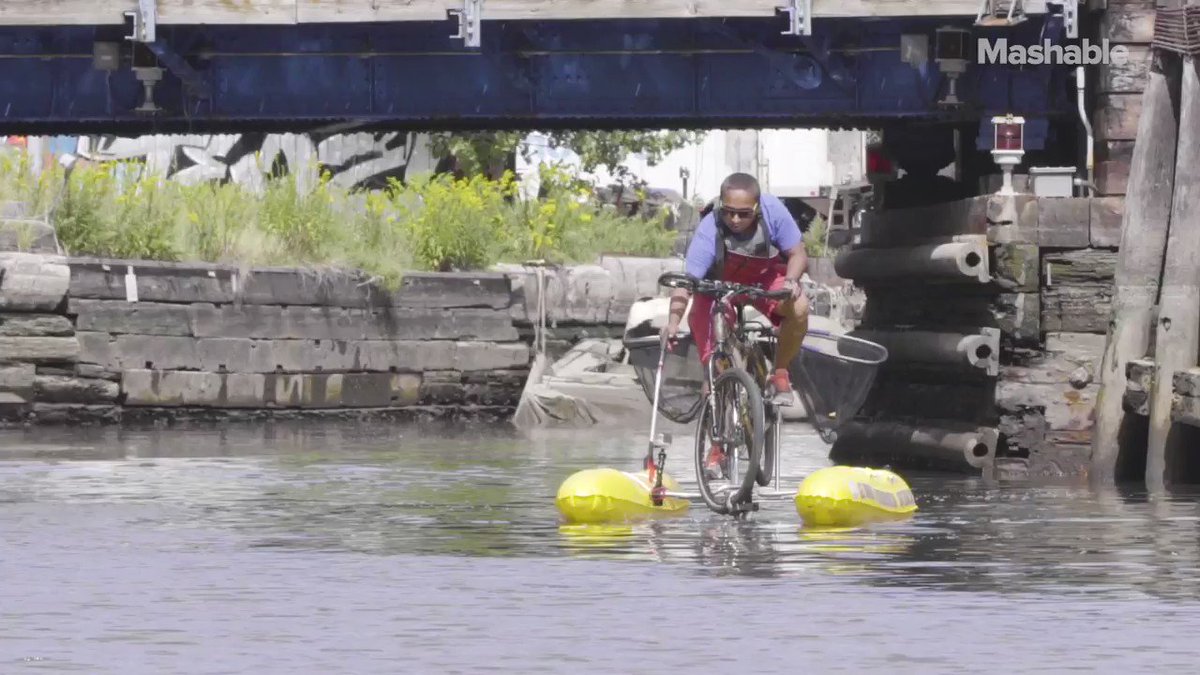 This man is biking on water to save the planet