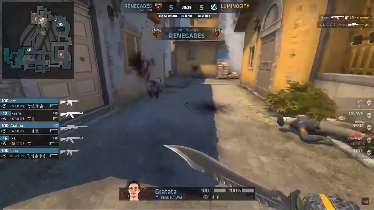 5v1 on the site? No problem for @RNGjks!
@renegades 5 - 5 @Luminosity #ECS6
Watch LIVE on π΄ http://youtube.com/faceitΒ