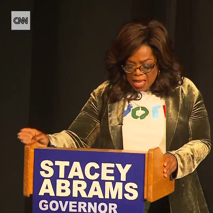 While campaigning for Stacey Abrams, Oprah calls out nonvoters, saying: "For anybody here who has an ancestor who didn't have the right to vote, and you are choosing not to vote... you are dishonoring your family." https://cnn.it/2SDvBrZ