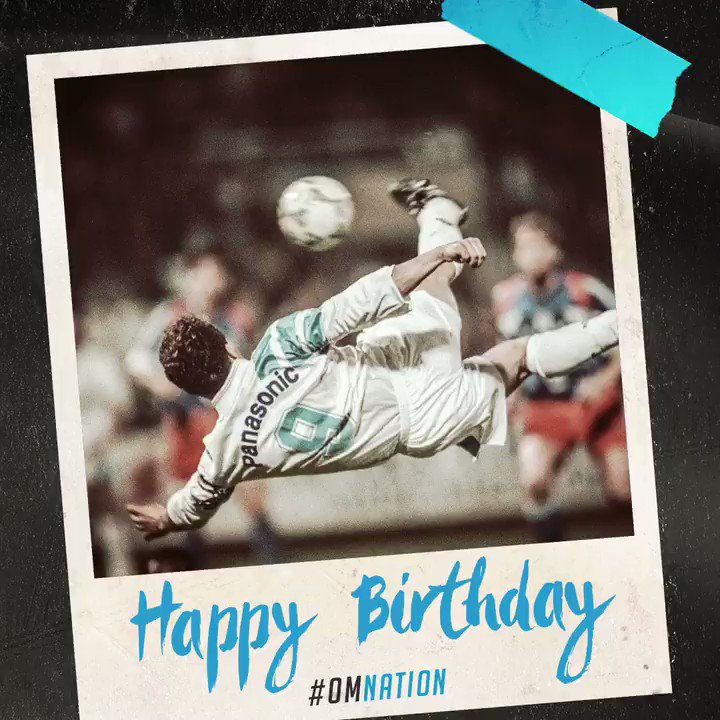 Legend. Olympien. And birthday boy! Happy 5 5 th to former Olympique de Marseille striker, Jean Pierre Papin! 