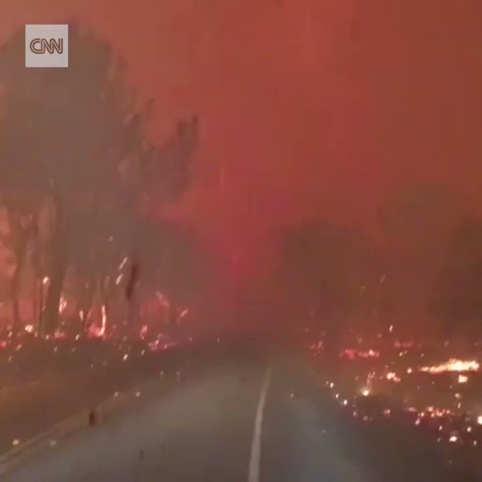 Paradise Lost: Aggressive "Wall Of Fire" Decimates Entire California Town, "God Help Us" VA8vstJ-MGpucwKE?format=jpg&name=small