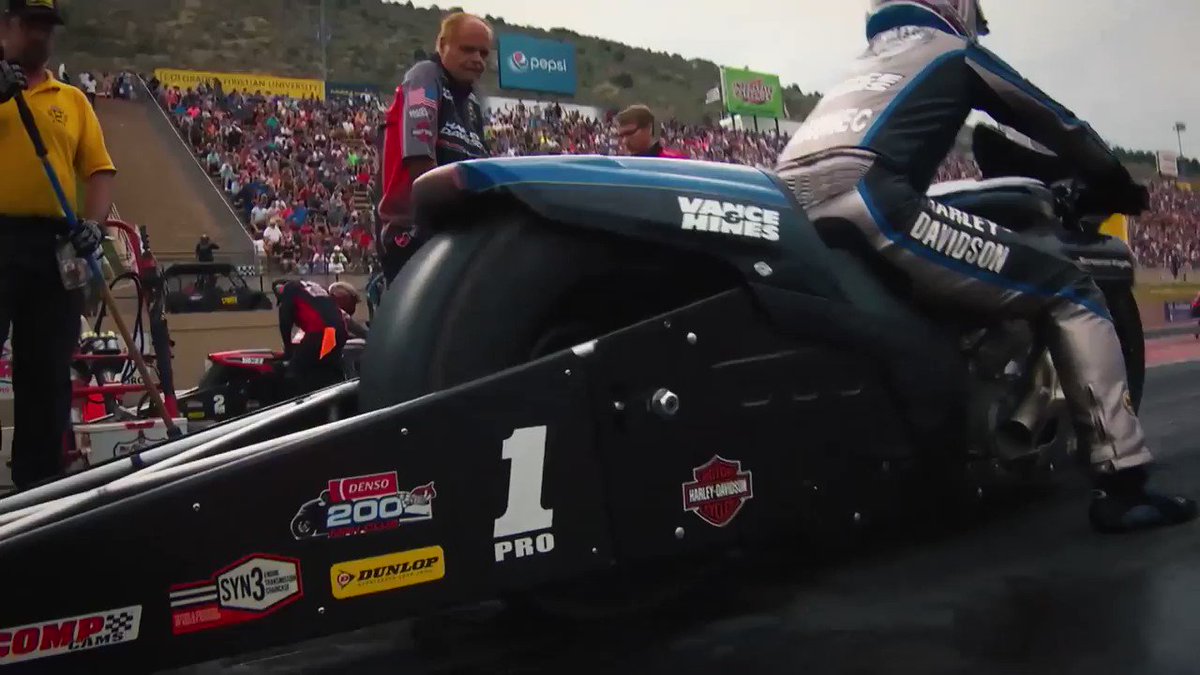 #HarleyDavidson @VanceandHines Pro Stock Motorcycle racer @EddieKrawiec is headed into @NHRA Pomona this weekend for his last chance to take a wally. 🏆
Tune into @FS1 to see all the action.
#NHRA #HarleyRacing