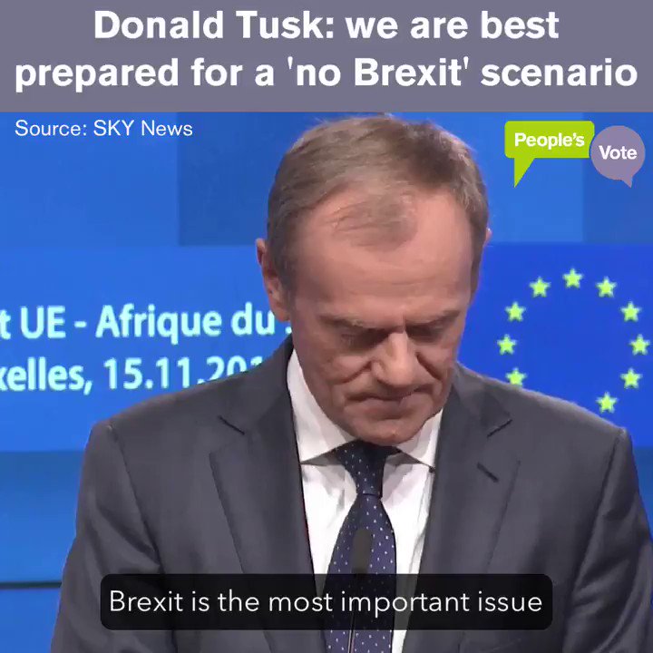 WATCH: the EU Council President confirms we don't have to buy this humiliating deal, or crash out: we'd be welcome to stay.
The real choice now is between a deal that nobody likes & the one we already have. Demand a #PeoplesVote: http://notbuyingit.uk