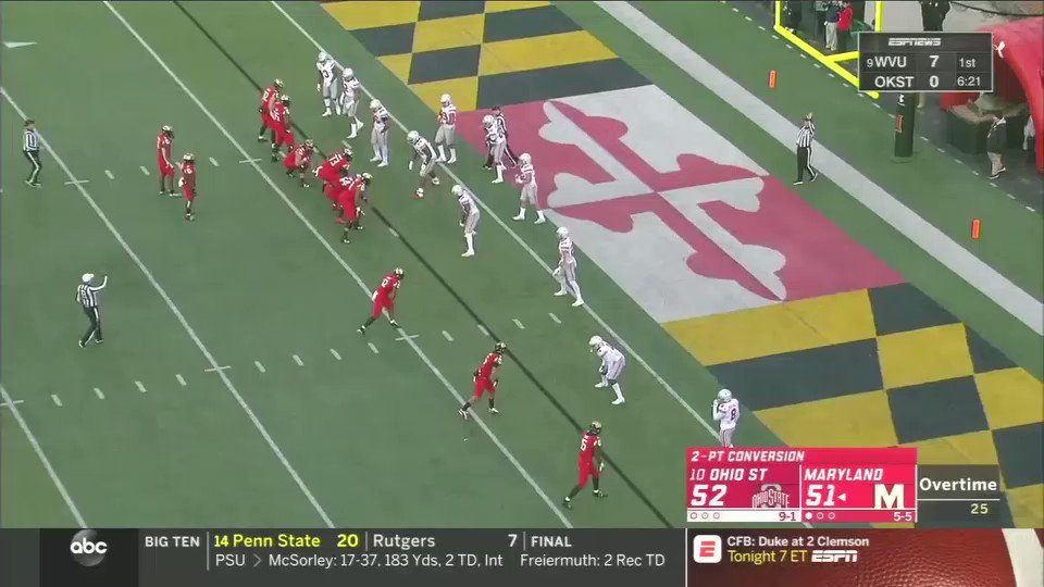 Sports Illustrated (@SInow) on Twitter photo 17/11/2018 21:12:37 Maryland was *this close* to pulling off the OT upset against Ohio State (via @CBSSports) Maryland was *this close* to pulling off the OT upset against Ohio State (via @CBSSports)